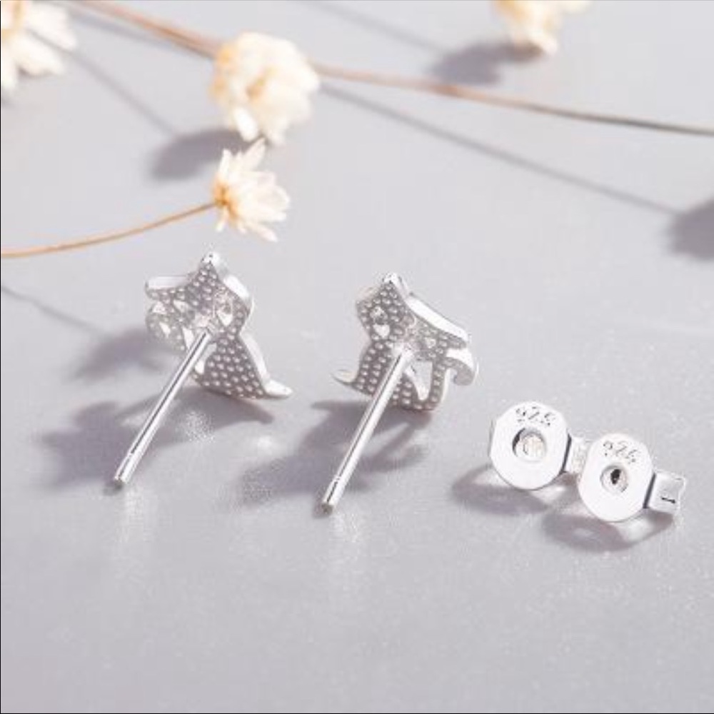 Pretty Kitty 925 silver crystal earrings NWT - Picture 3 of 4